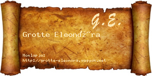Grotte Eleonóra névjegykártya